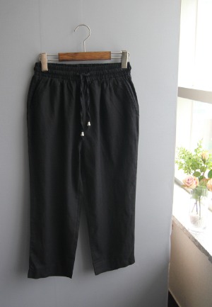 여름)8부편한통-pants(블랙)